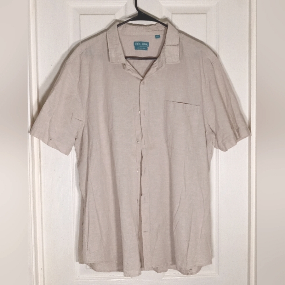linen short sleeve shirt Women's Size XXL TENTH&OCEAN washable